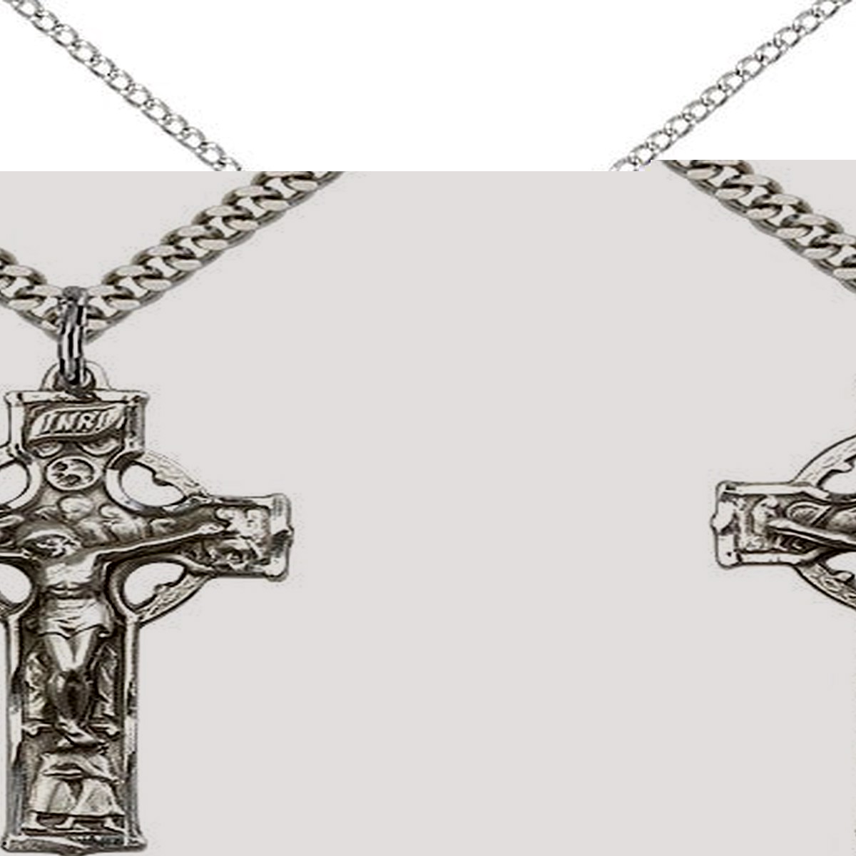 Celtic Crucifix Pendant, Sterling Silver