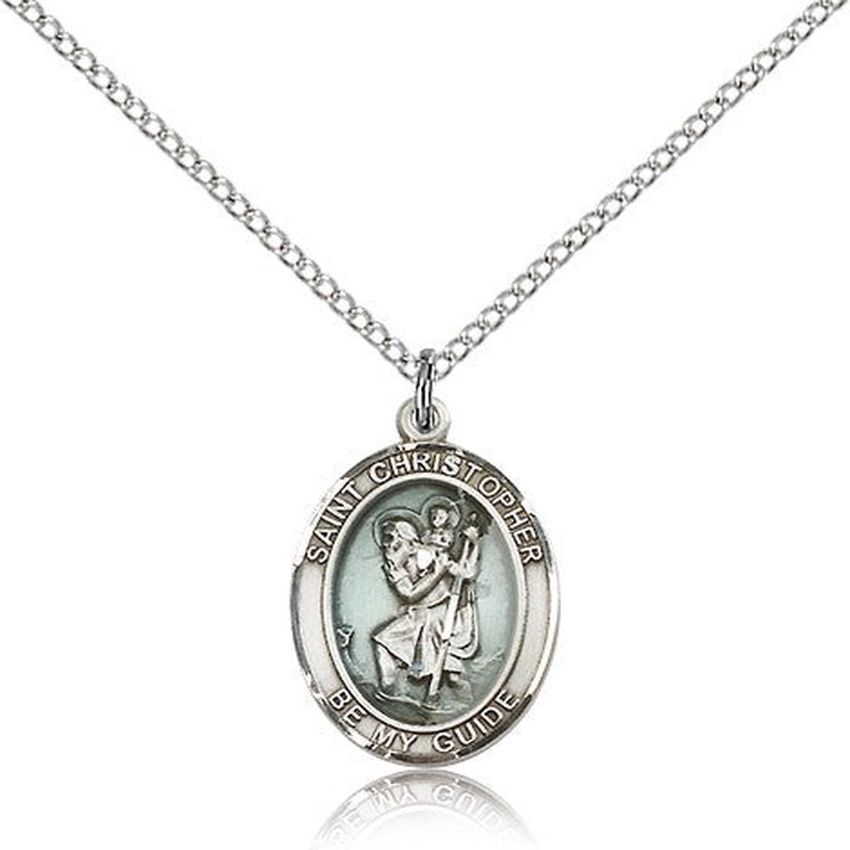 St. Christopher Medal, Sterling Silver, Medium