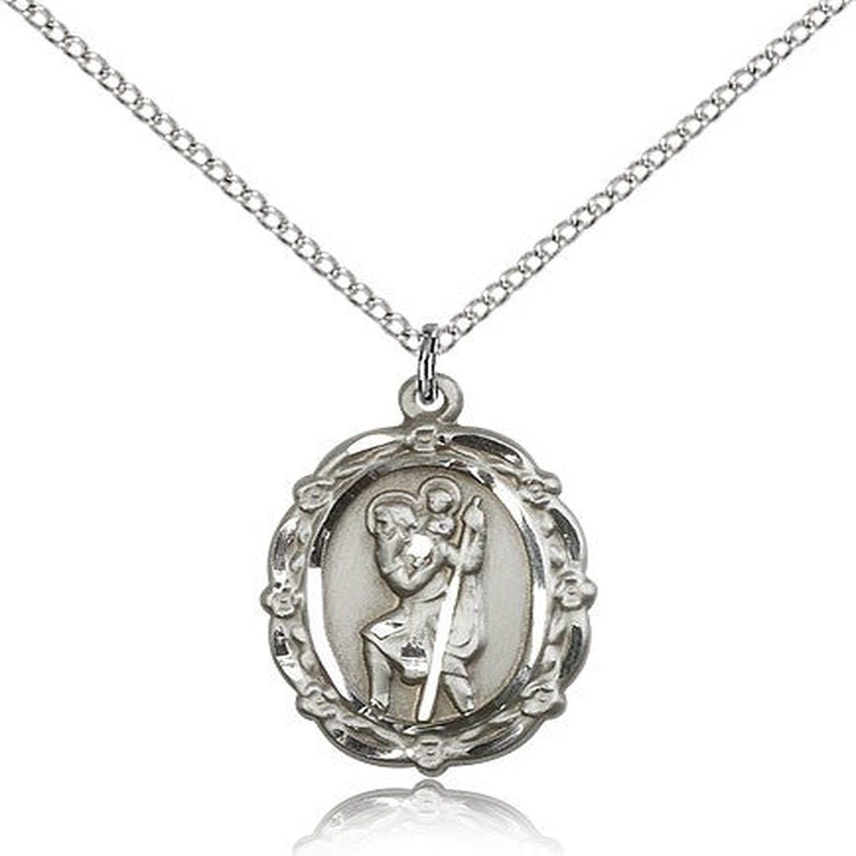 St. Christopher Medal, Sterling Silver
