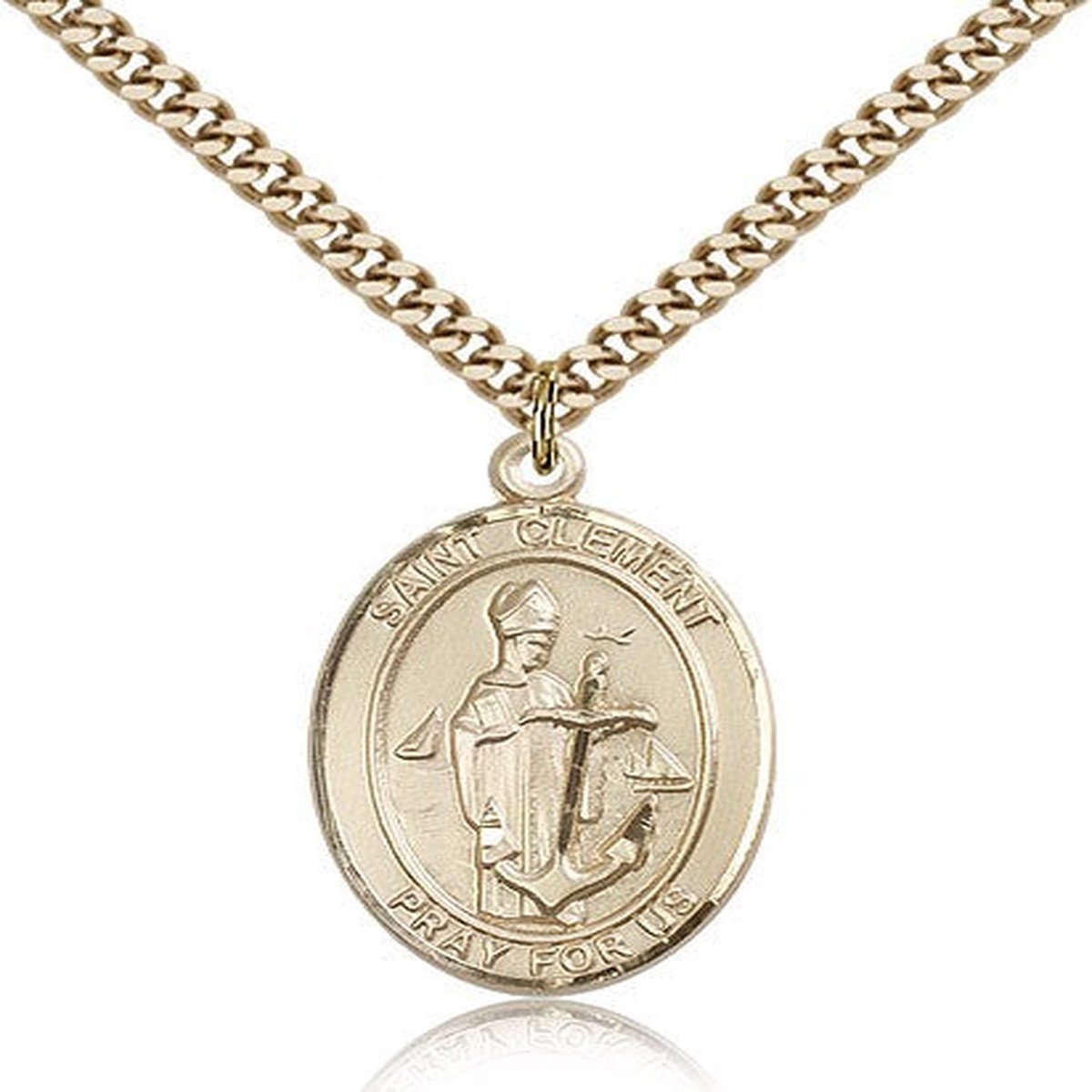 St. Clement Medal, Gold Filled, Large