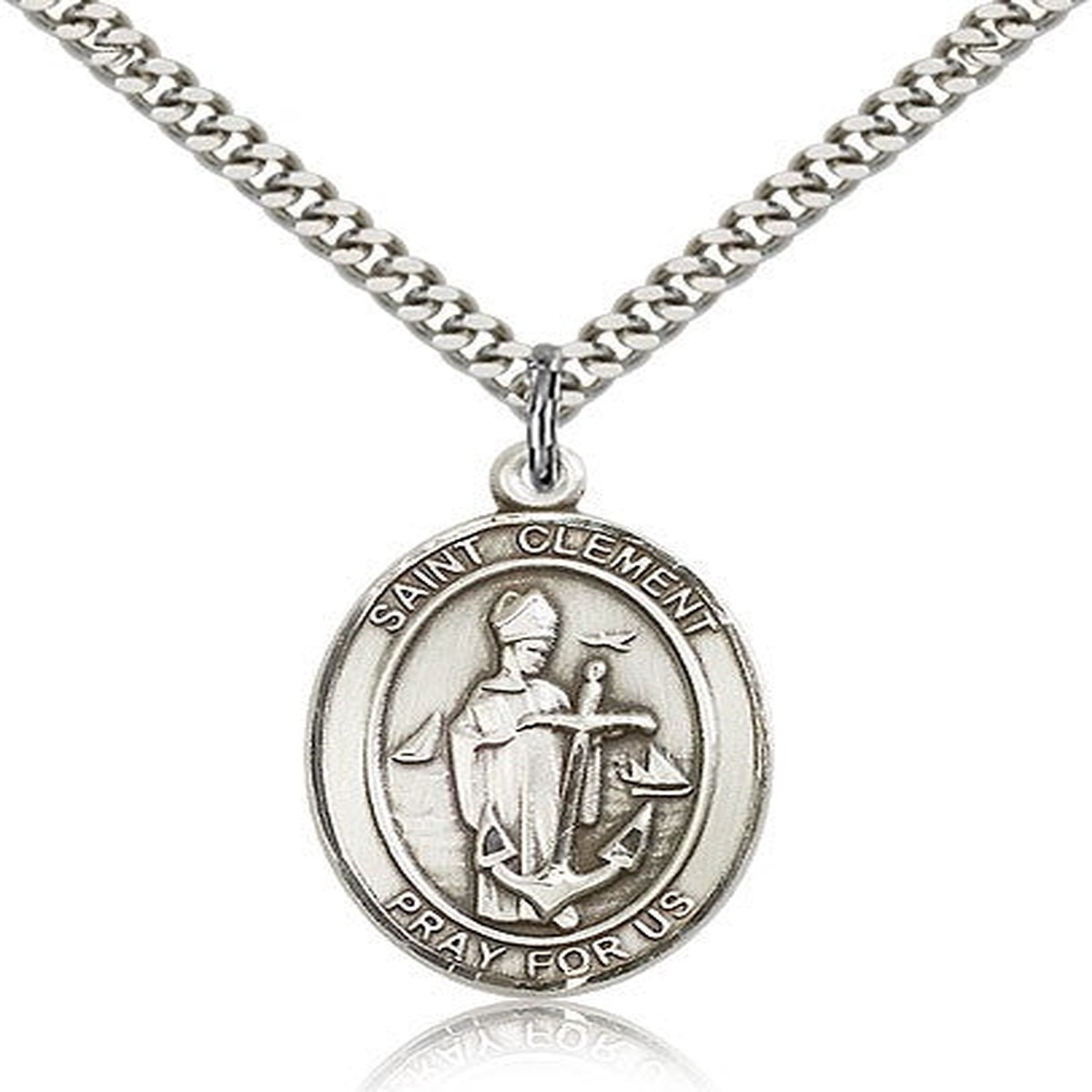 St. Clement Medal, Sterling Silver, Large