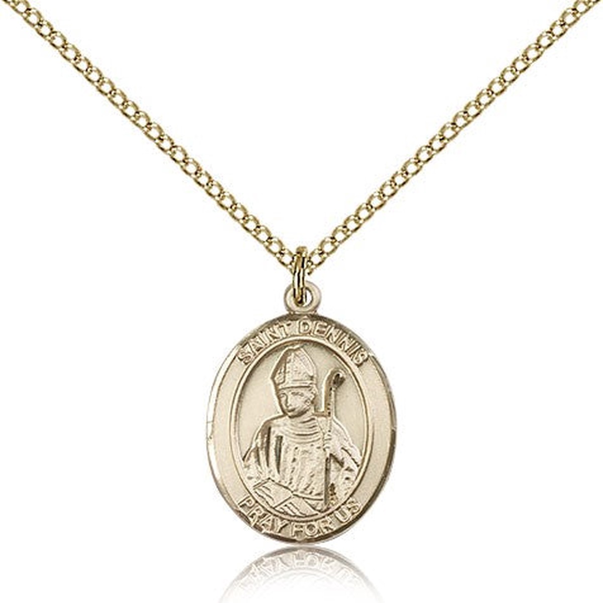 St. Dennis Medal, Gold Filled, Medium
