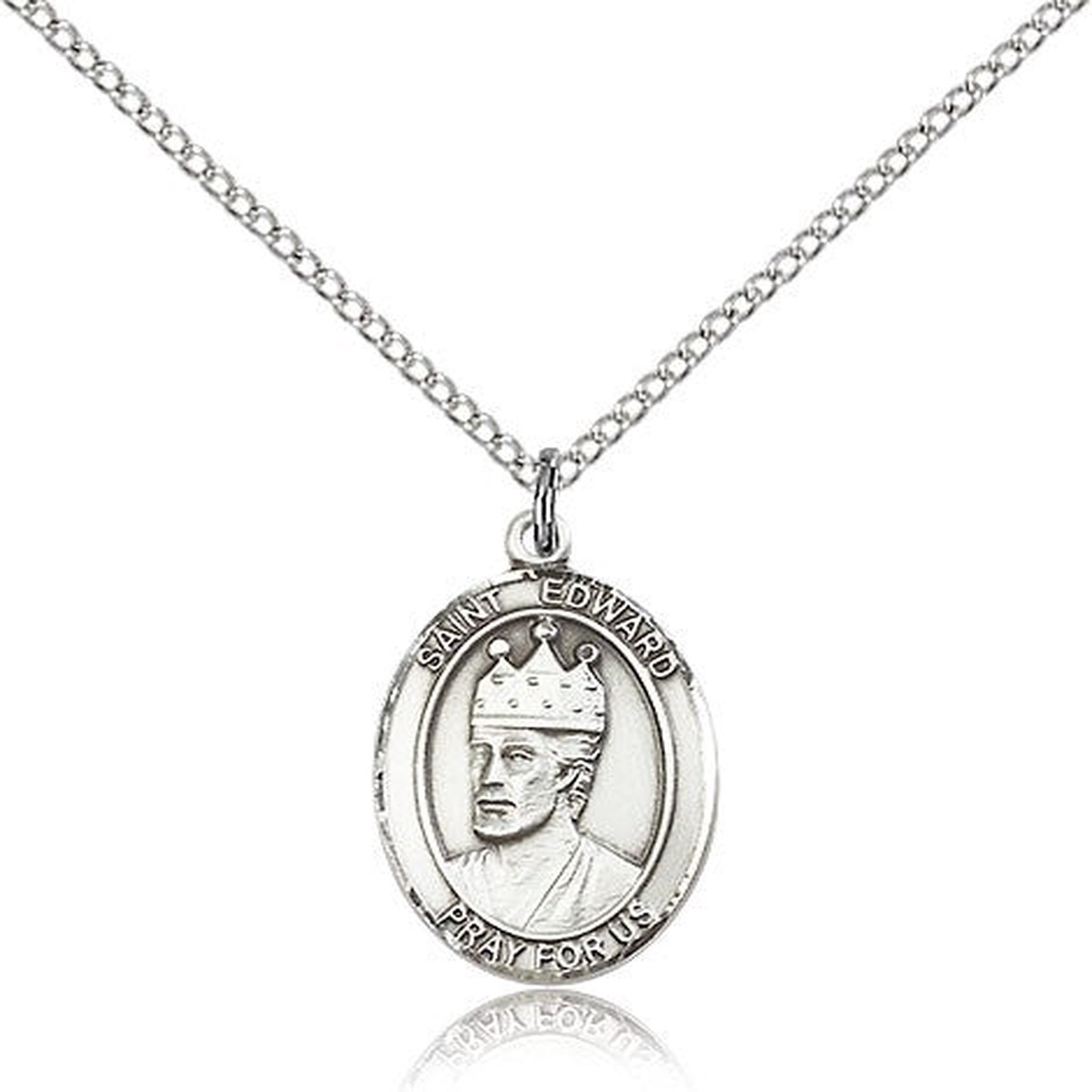 St. Edward the Confessor Medal, Sterling Silver, Medium