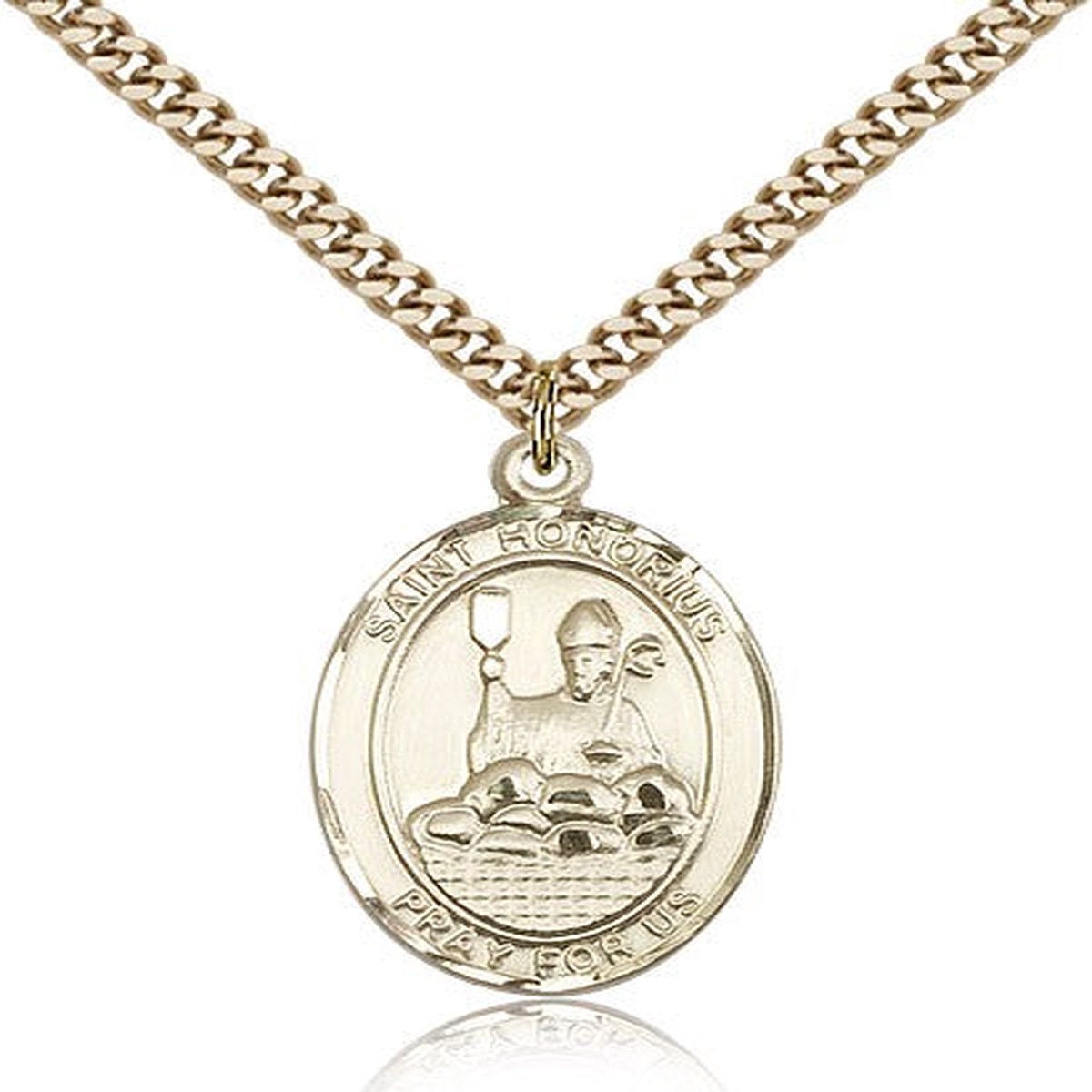 St. Honorius Medal, Gold Filled, Large