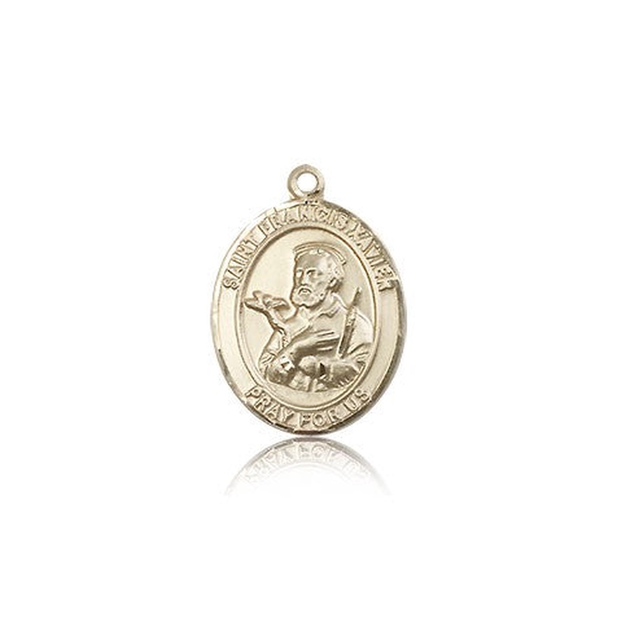 St. Francis Xavier Medal, 14 Karat Gold, Medium