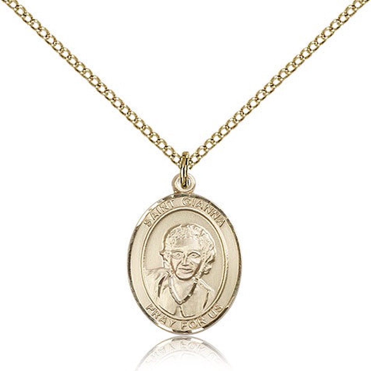 St. Gianna Medal, Gold Filled, Medium