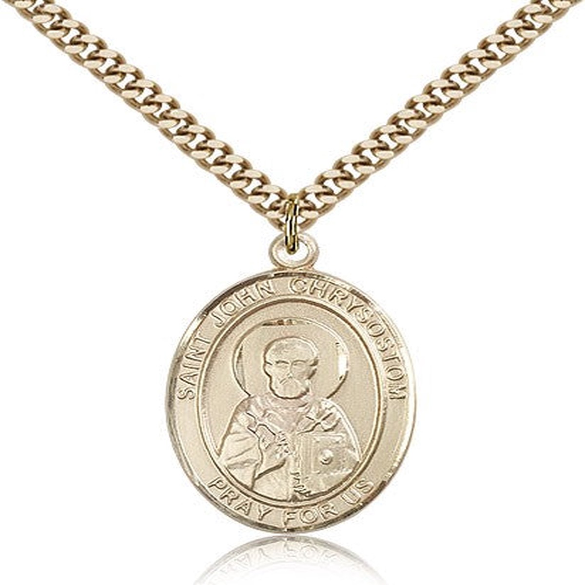 St. John Chrysostom Medal, Gold Filled, Large