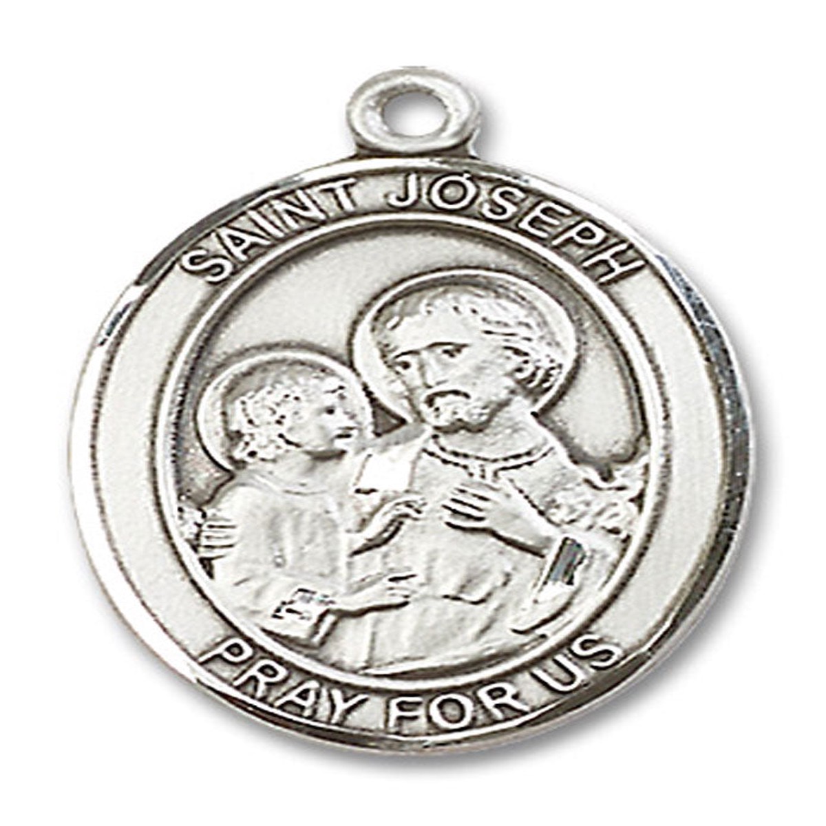 St. Joseph Medal, Sterling Silver, Large