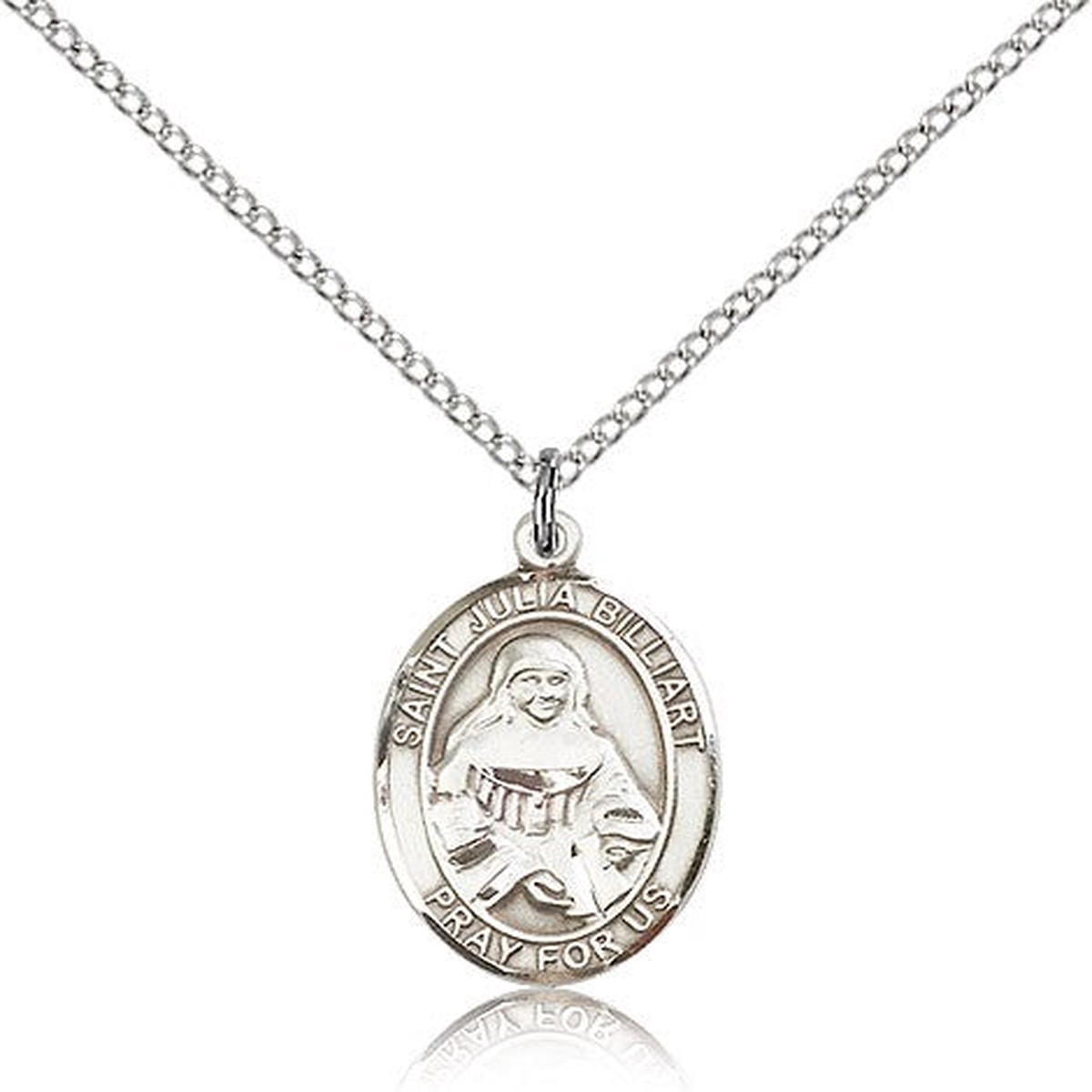 St. Julia Billiart Medal, Sterling Silver, Medium