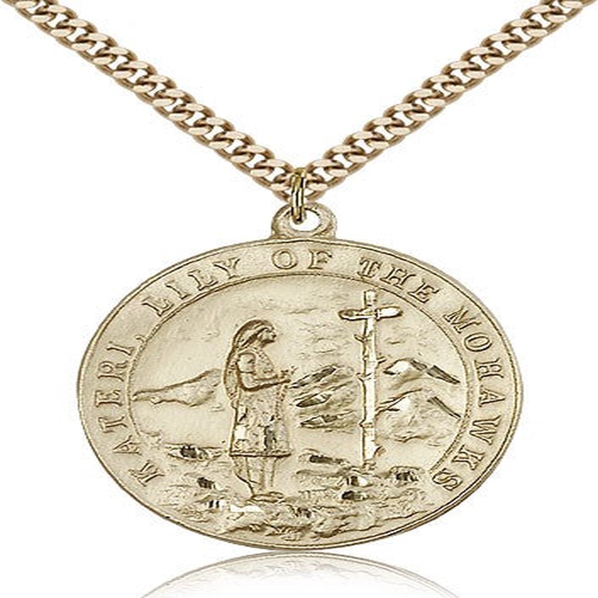 St. Kateri Medal, Gold Filled