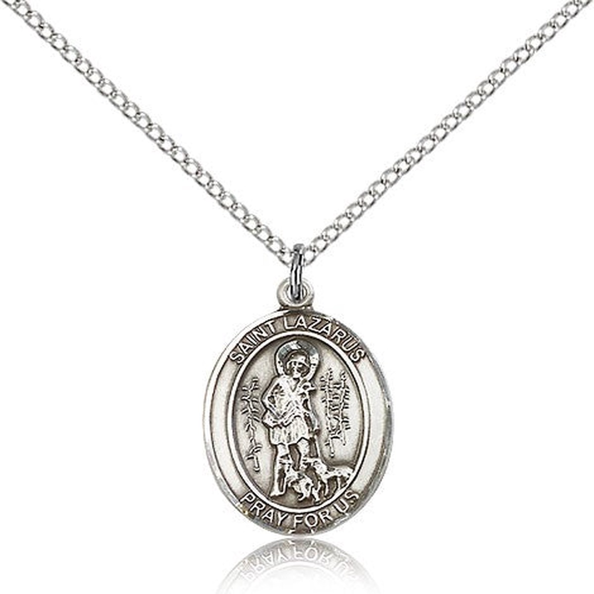St. Lazarus Medal, Sterling Silver, Medium