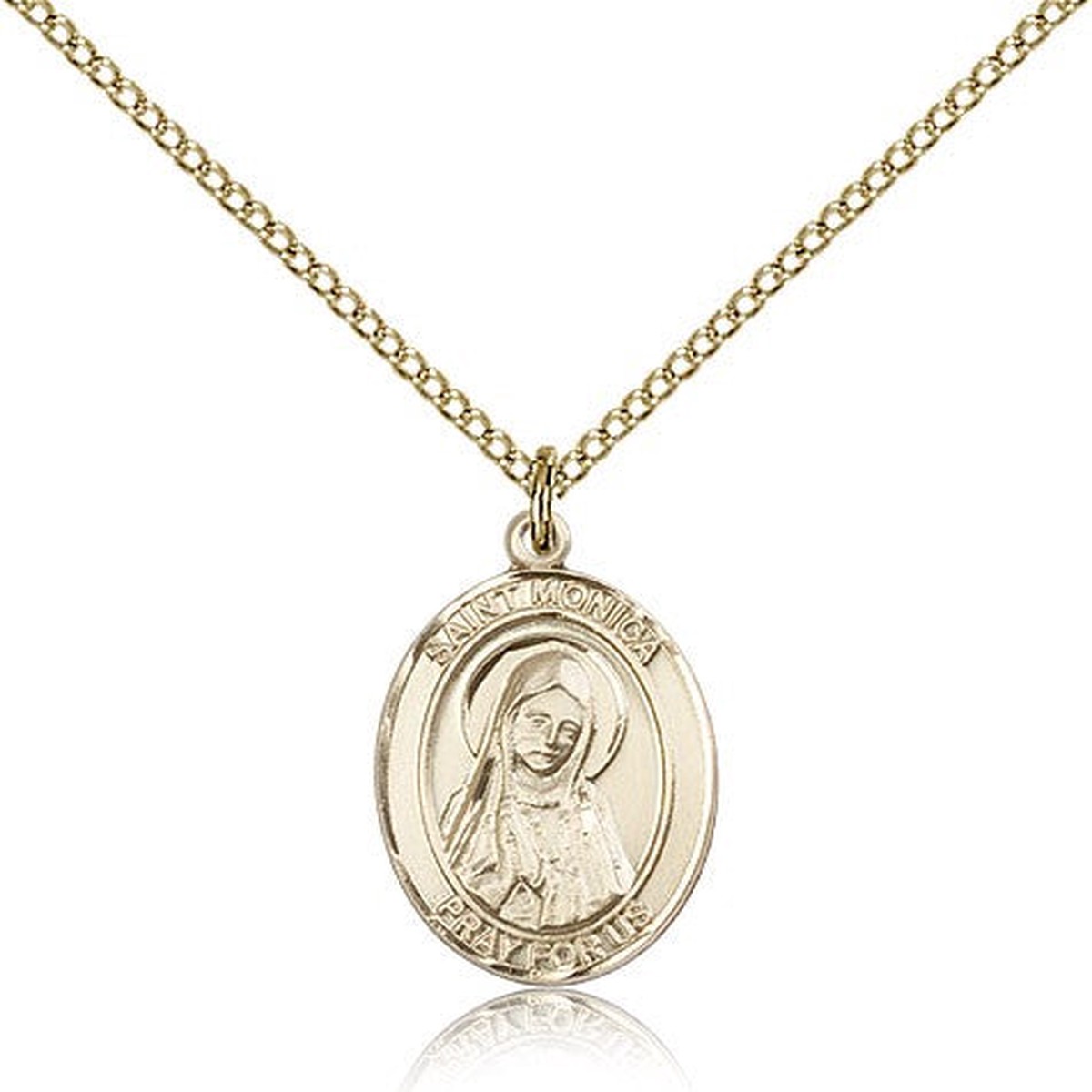 St. Monica Medal, Gold Filled, Medium