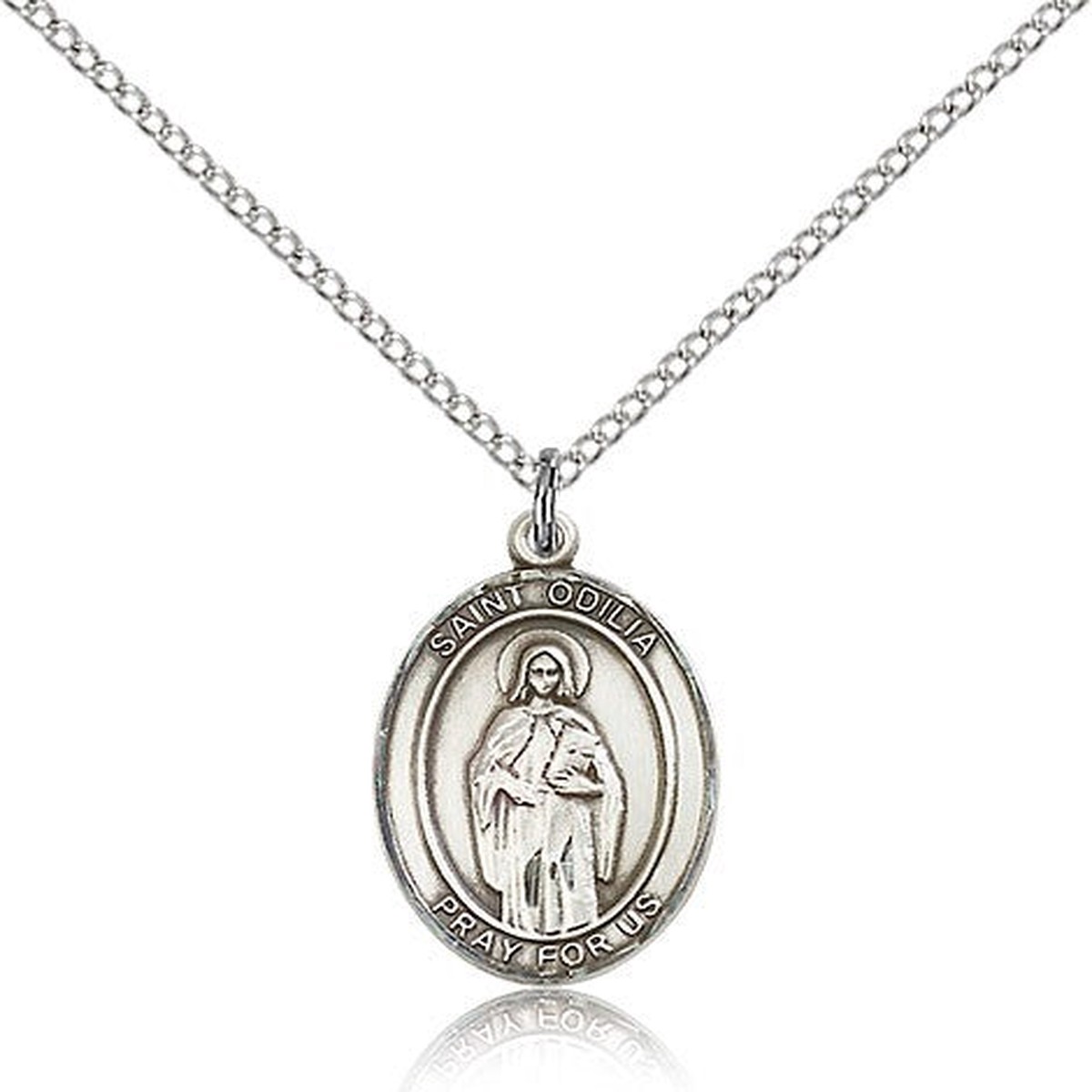 St. Odilia Medal, Sterling Silver, Medium