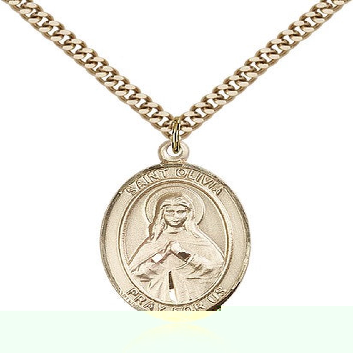 St. Olivia Medal, Sterling Silver, Large
