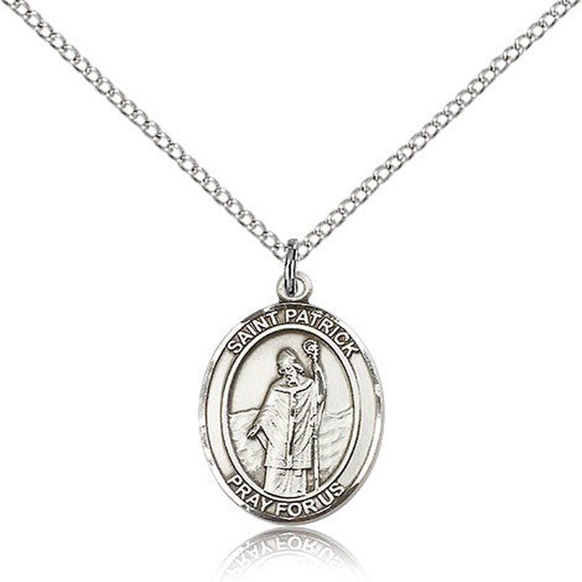 St. Patrick Medal, Sterling Silver, Medium