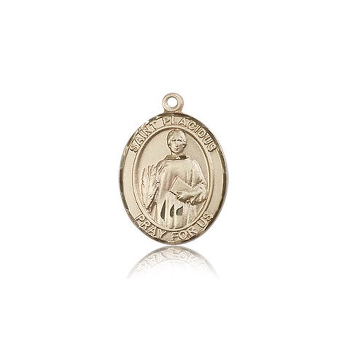 St. Placidus Medal, 14 Karat Gold, Medium