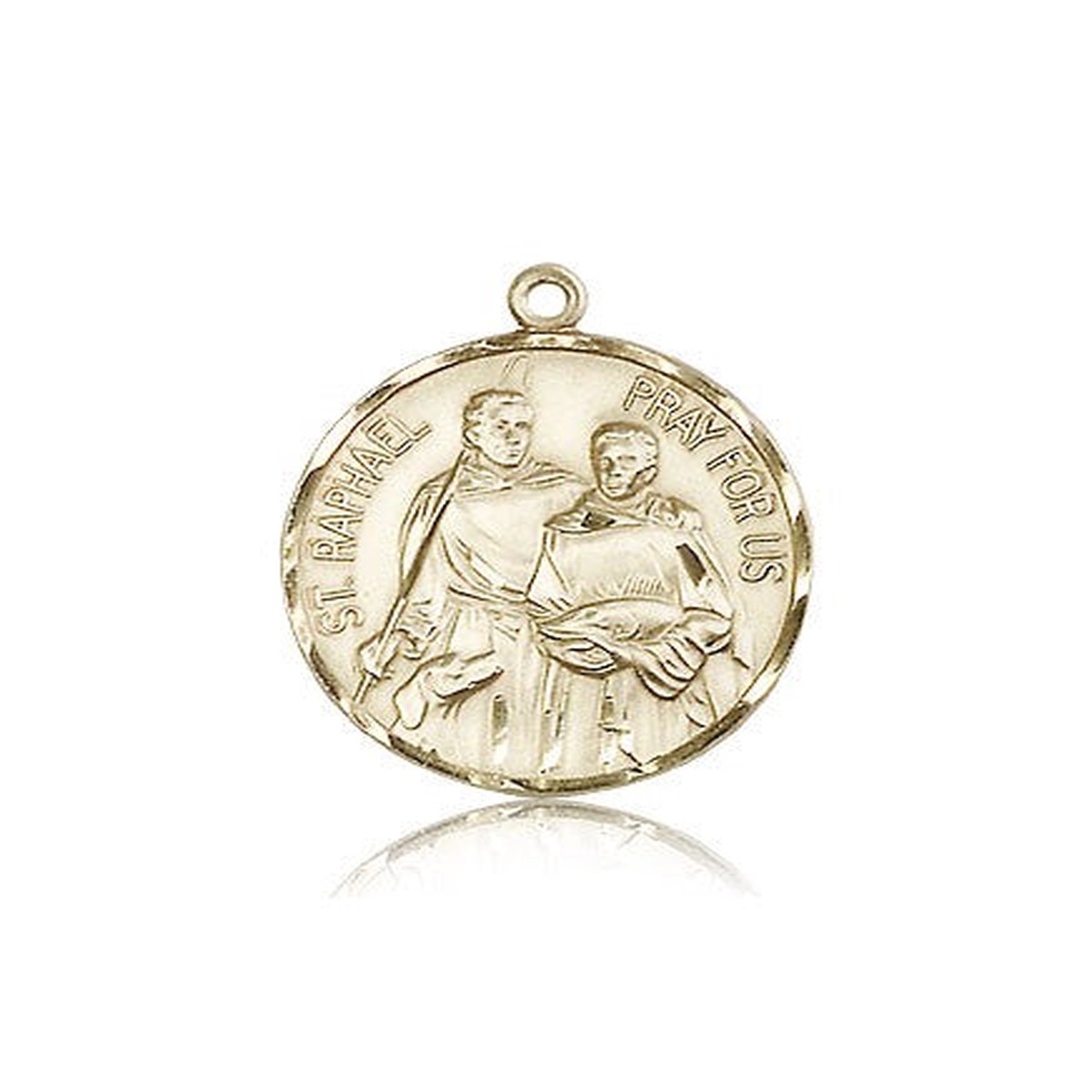 St. Raphael Medal, 14 Karat Gold