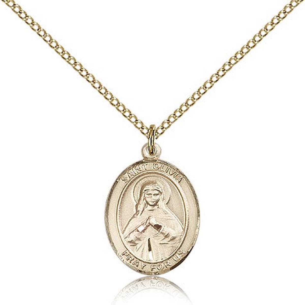 St. Olivia Medal, Gold Filled, Medium