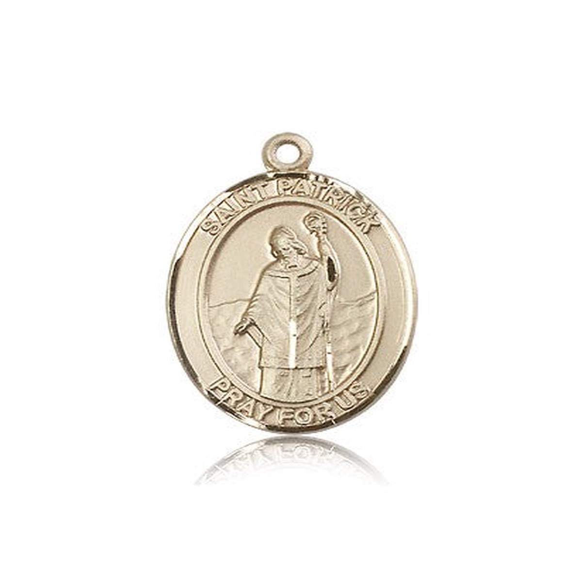 St. Patrick Medal, 14 Karat Gold, Large