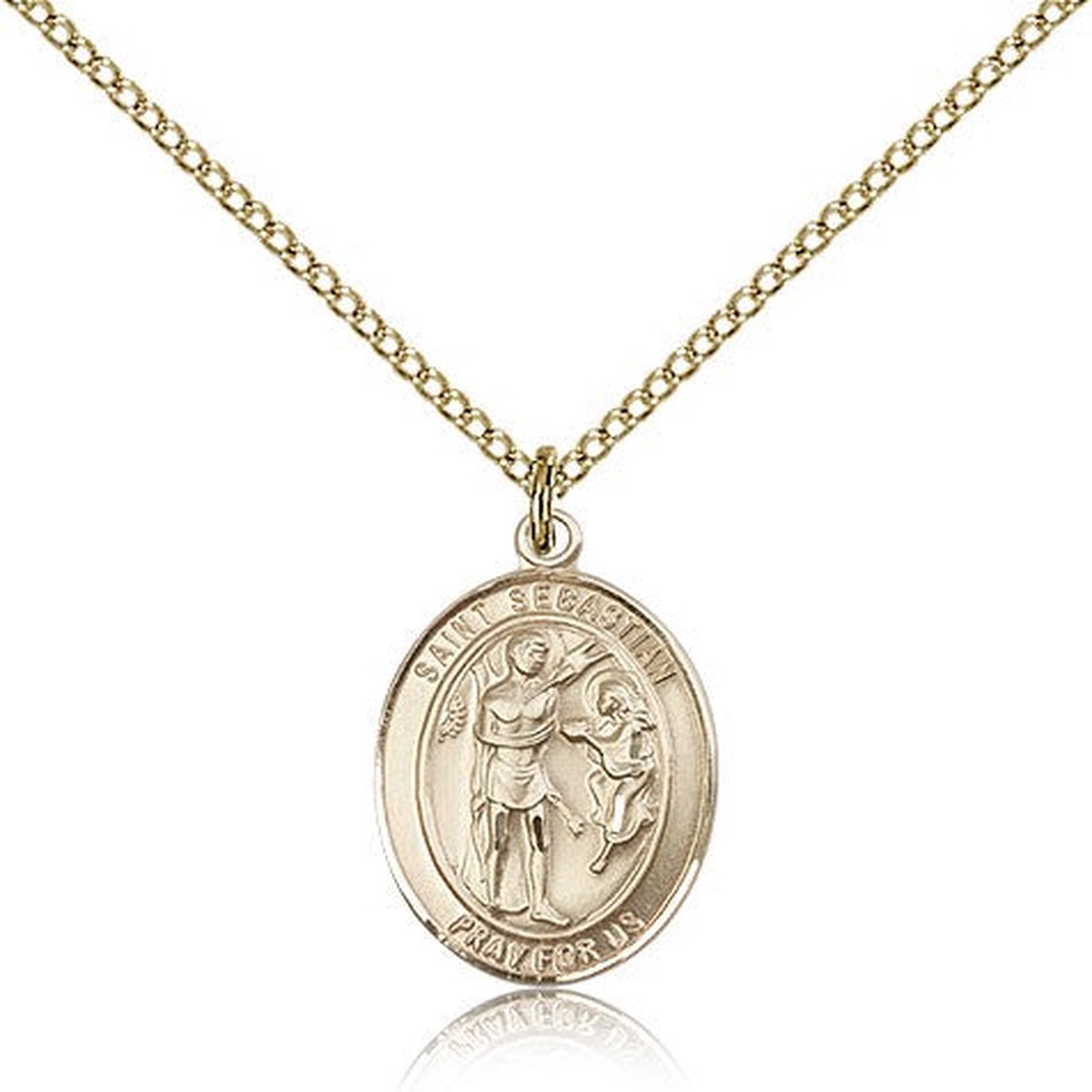 St. Sebastian Medal, Gold Filled, Medium