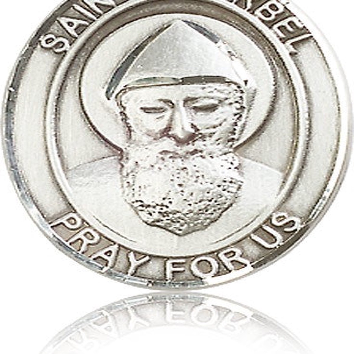 St. Sharbel Medal, Sterling Silver, Large