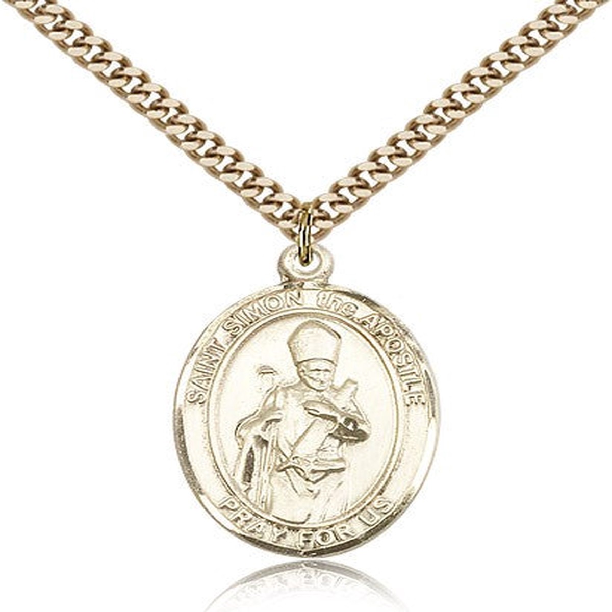 St. Simon Medal, Gold Filled, Large
