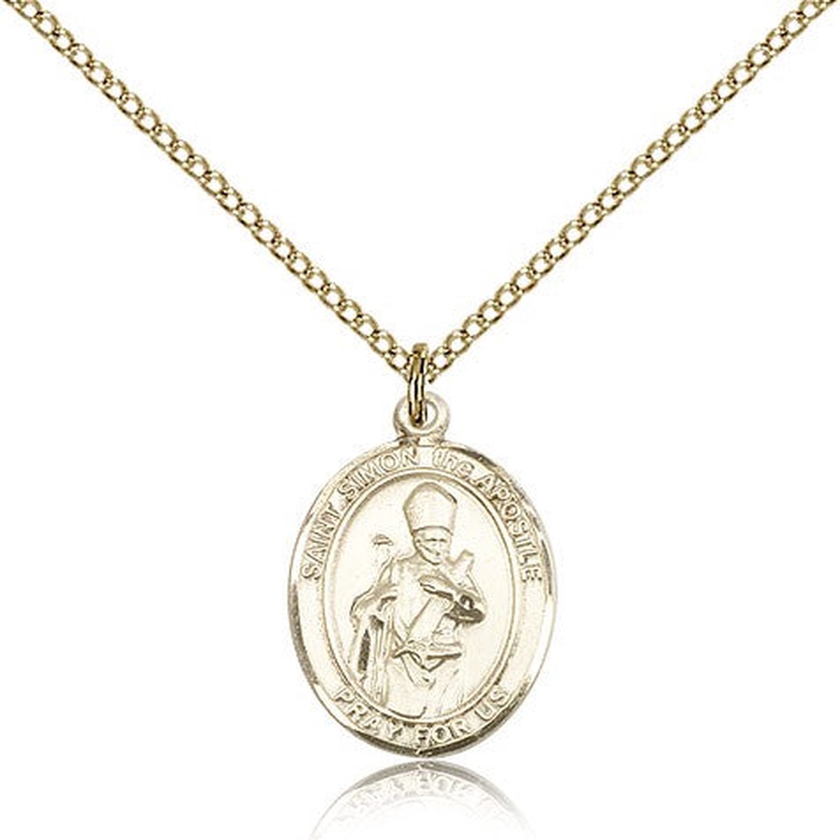 St. Simon Medal, Gold Filled, Medium