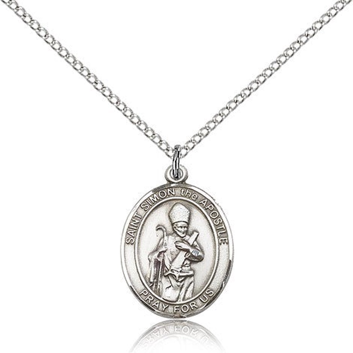 St. Simon Medal, Sterling Silver, Medium