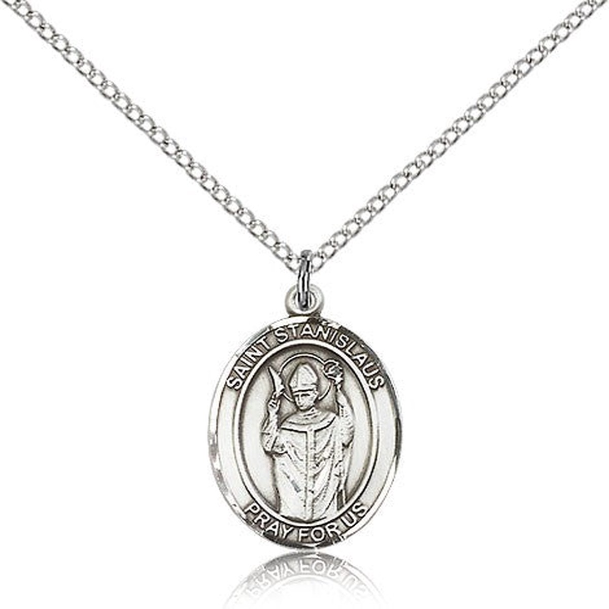St. Stanislaus Medal, Sterling Silver, Medium