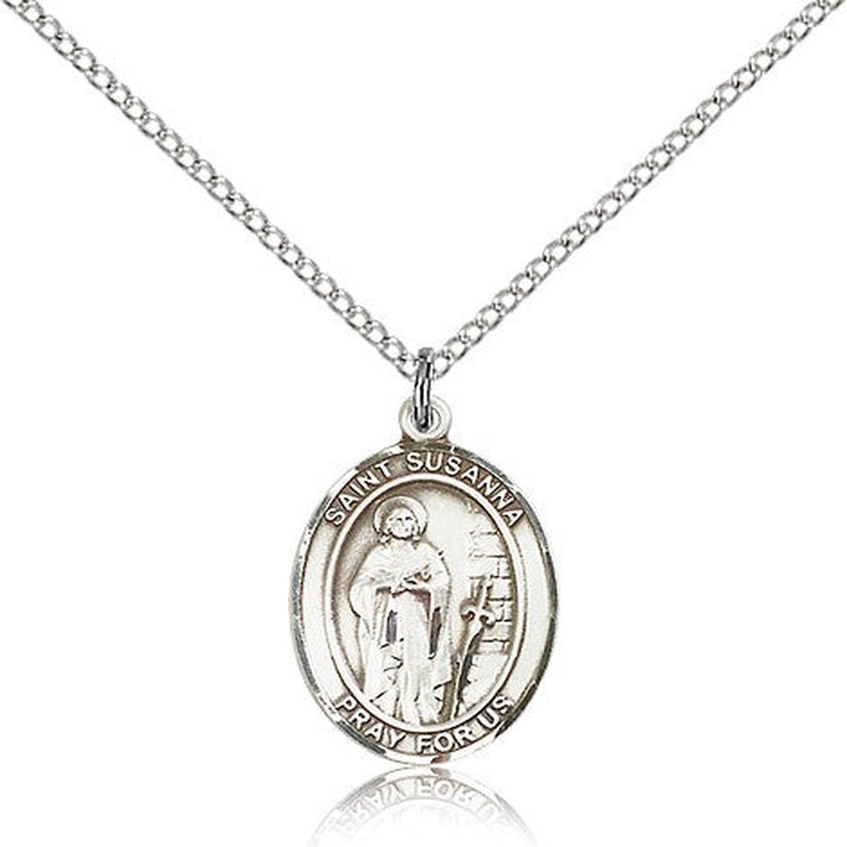 St. Susanna Medal, Sterling Silver, Medium