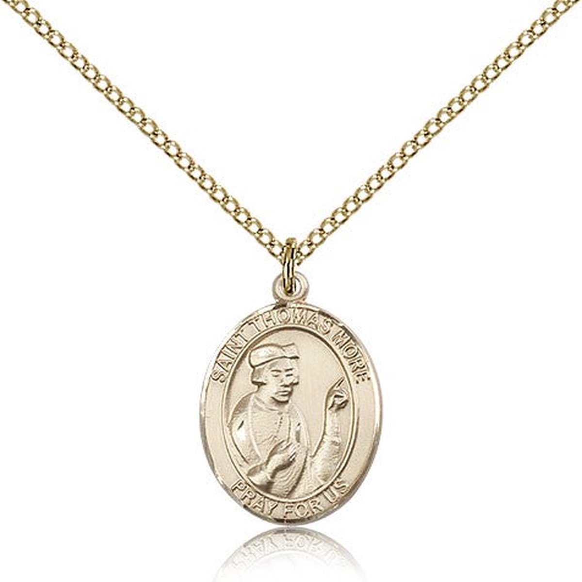 St. Thomas More Medal, Gold Filled, Medium