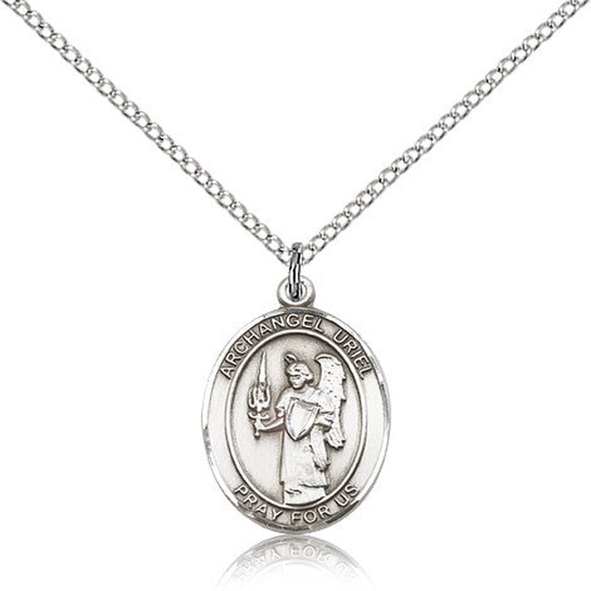 St. Uriel Medal, Sterling Silver, Medium