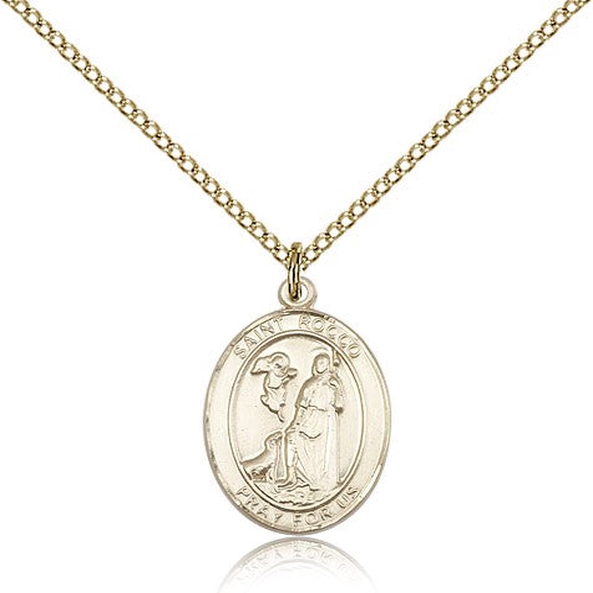 St. Rocco Medal, Gold Filled, Medium