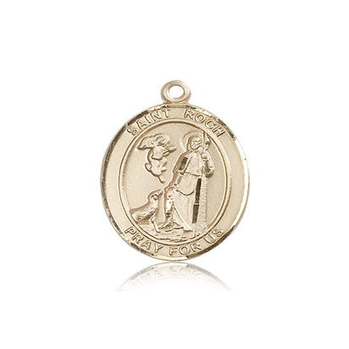 St. Roch Medal, 14 Karat Gold, Large