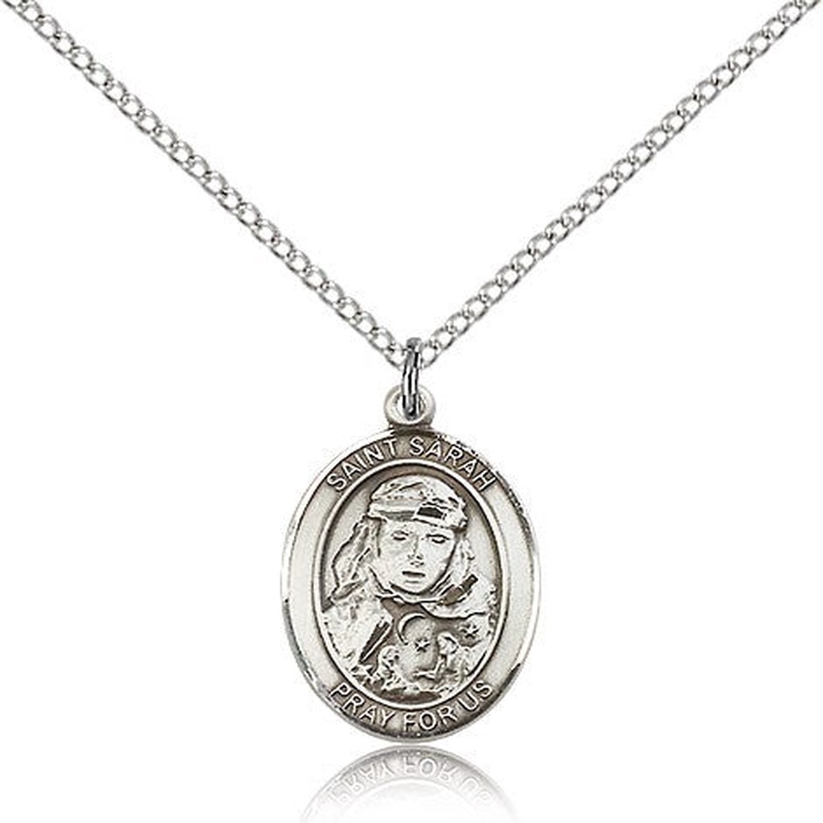St. Sarah Medal, Sterling Silver, Medium