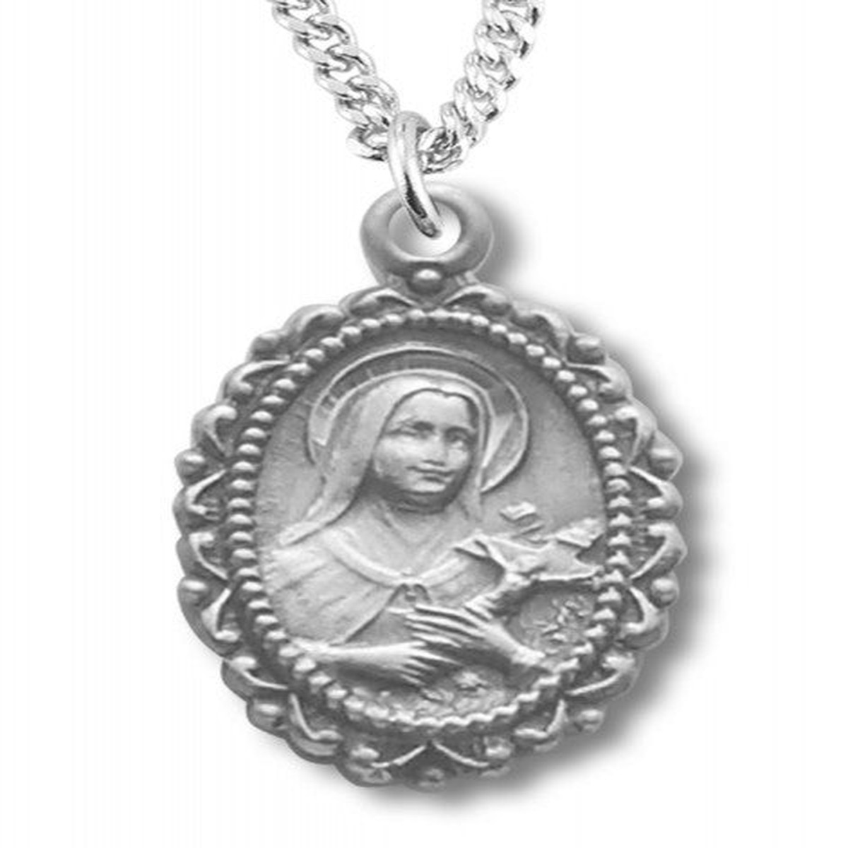 St. Therese Medal Sterling Silver