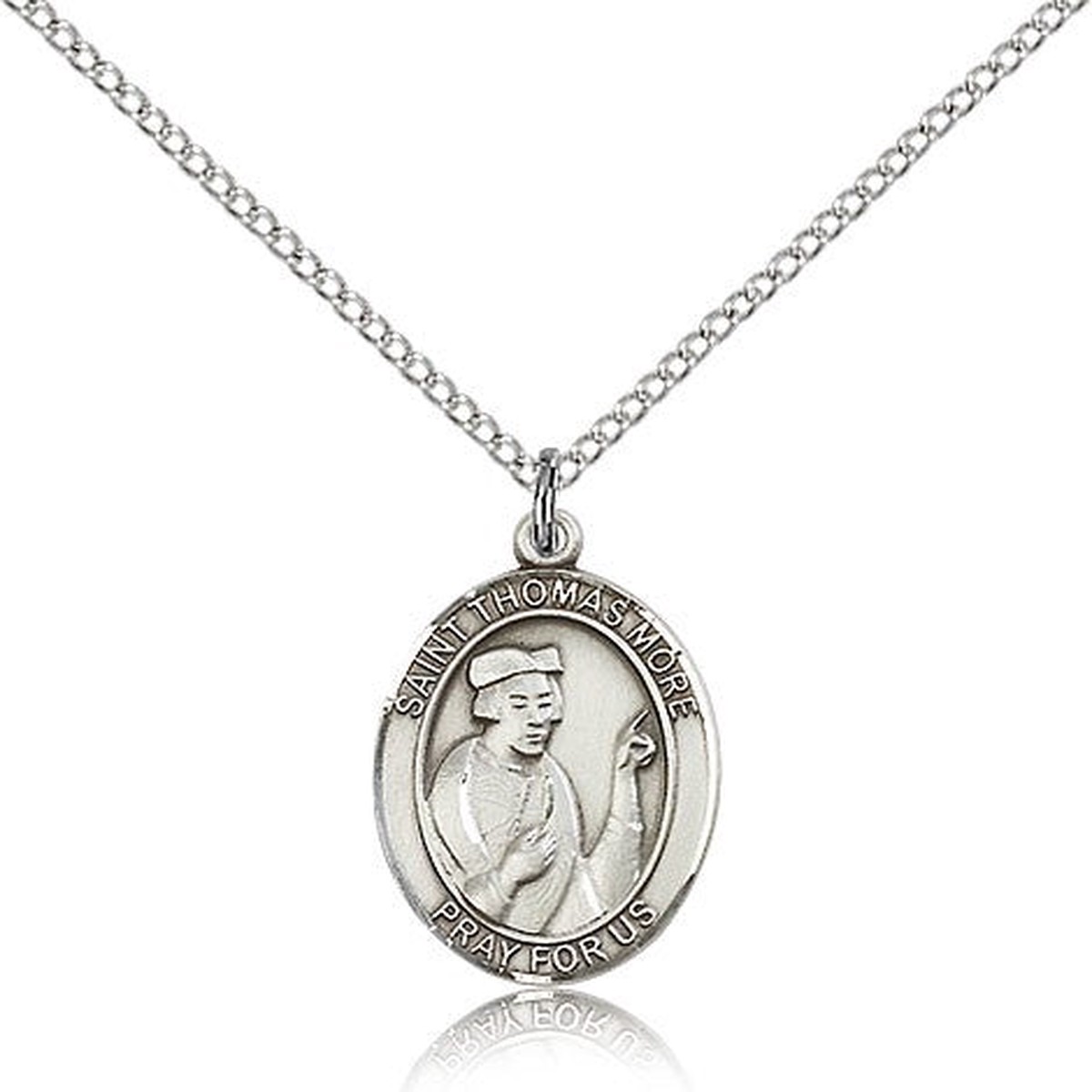 St. Thomas More Medal, Sterling Silver, Medium