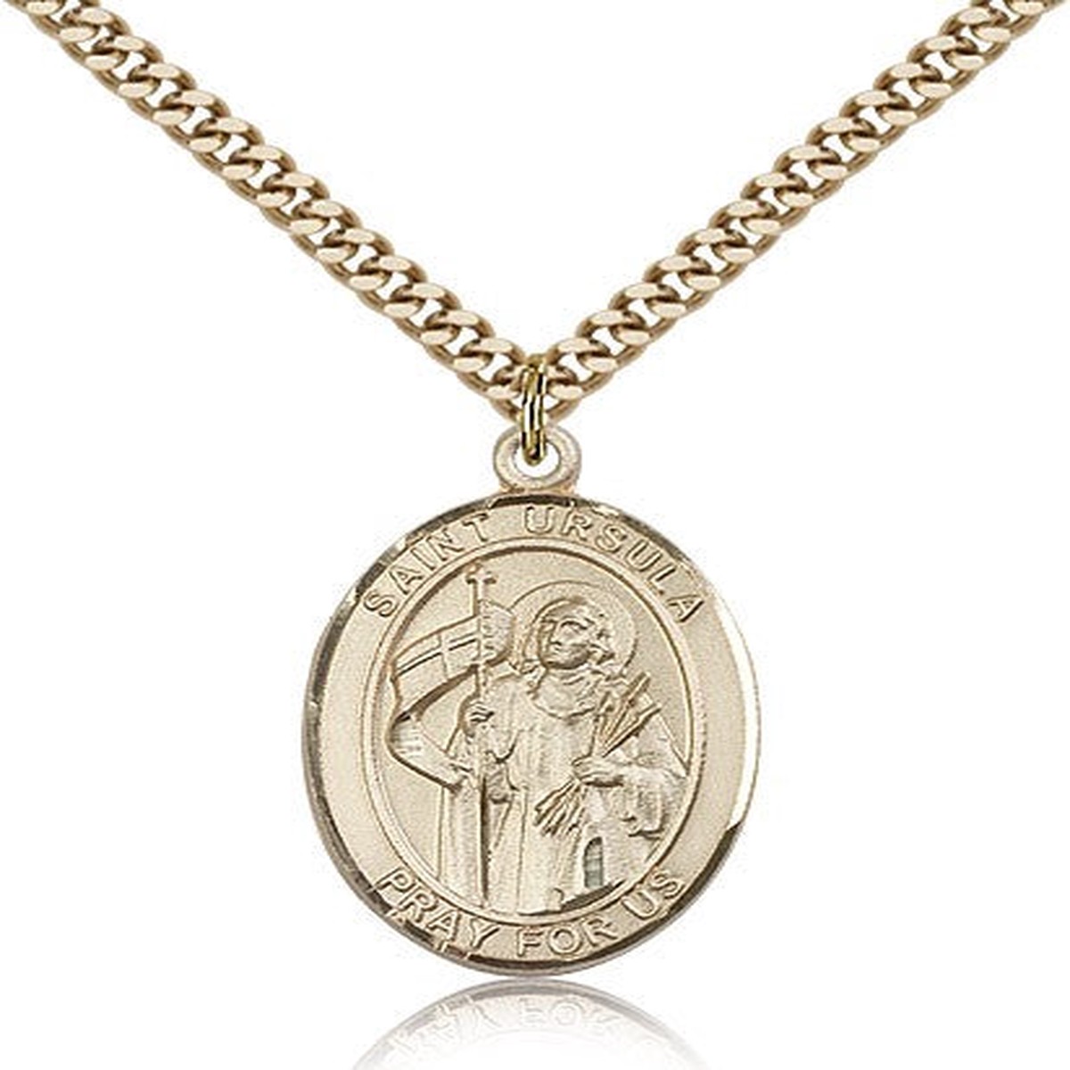 St. Ursula Medal, Gold Filled, Large