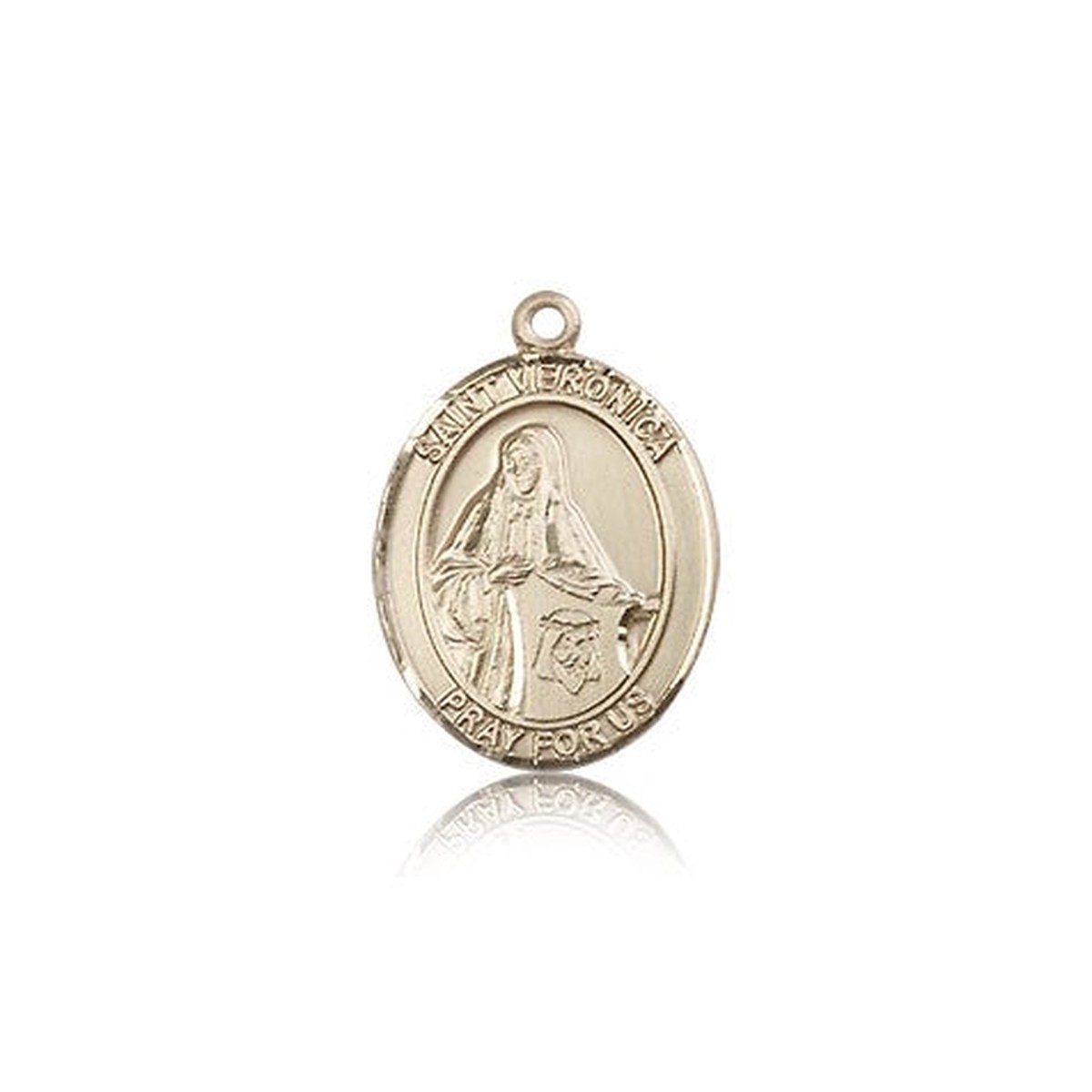 St. Veronica Medal, 14 Karat Gold, Medium