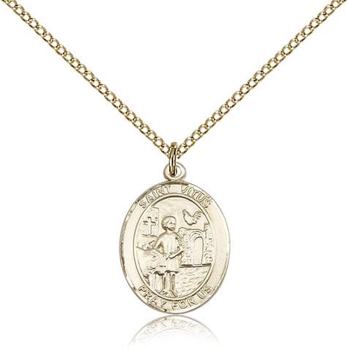 St. Vitus Medal, Gold Filled, Medium