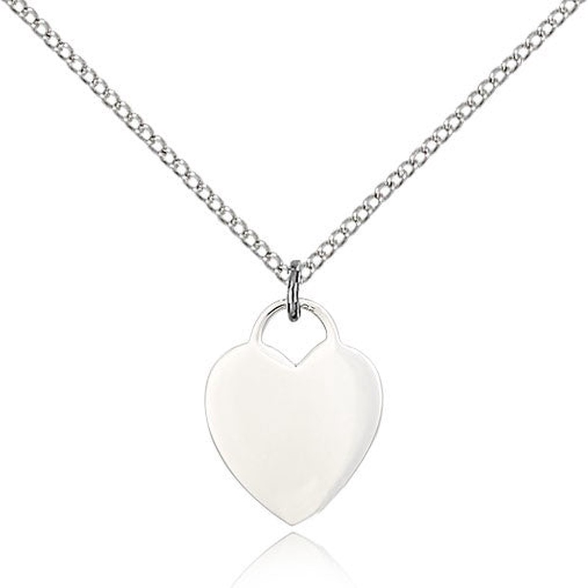 Heart Medal, Sterling Silver