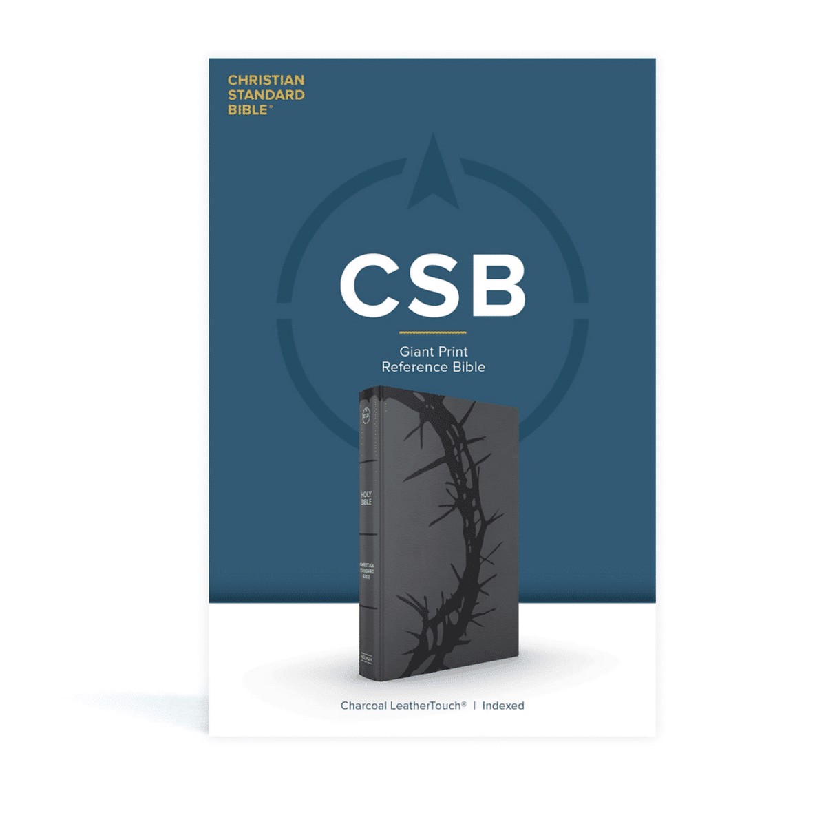 CSB Giant Print Reference Bible (Charcoal LeatherTouch, Indexed)
