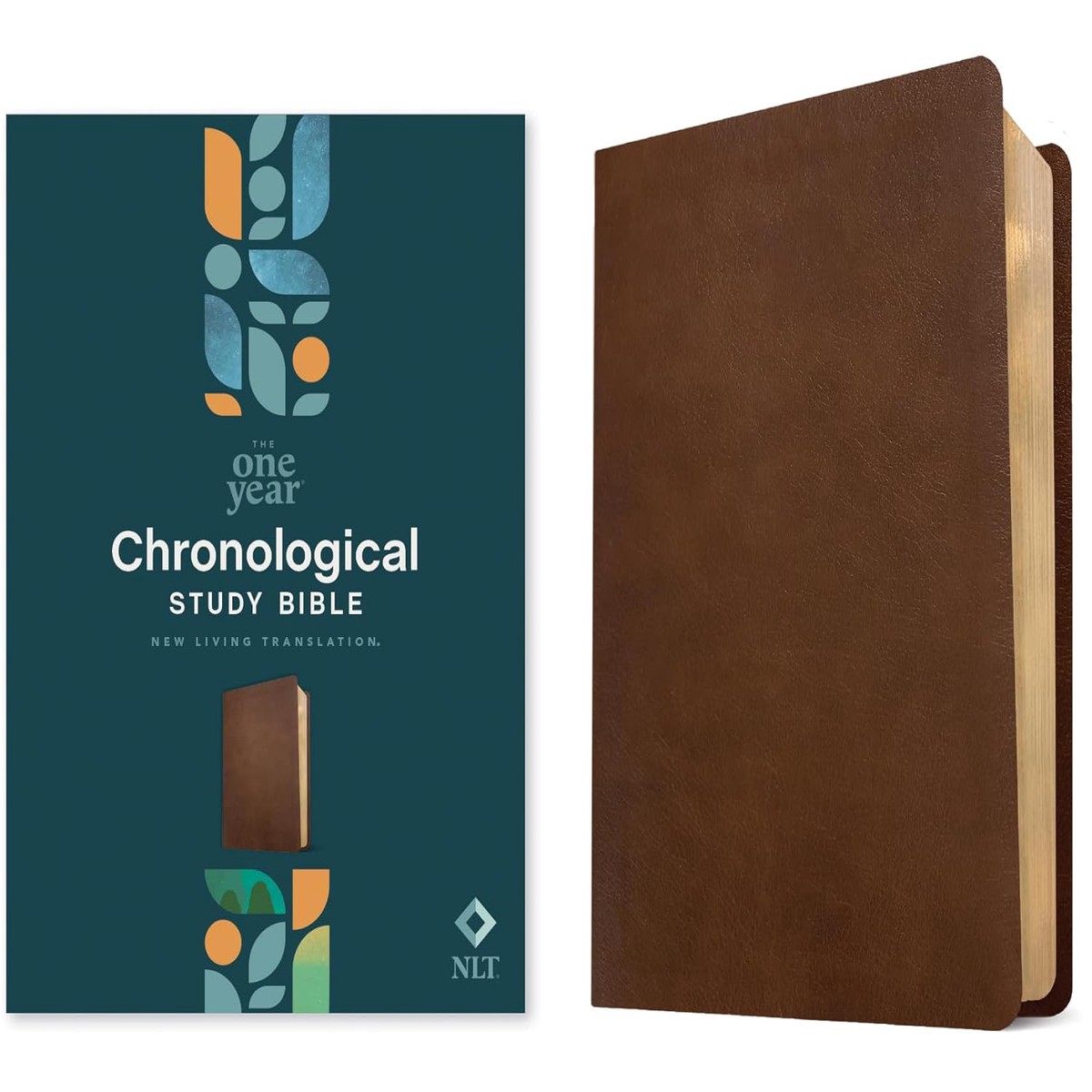 The One Year Chronological NLT Study Bible (Rustic Brown)