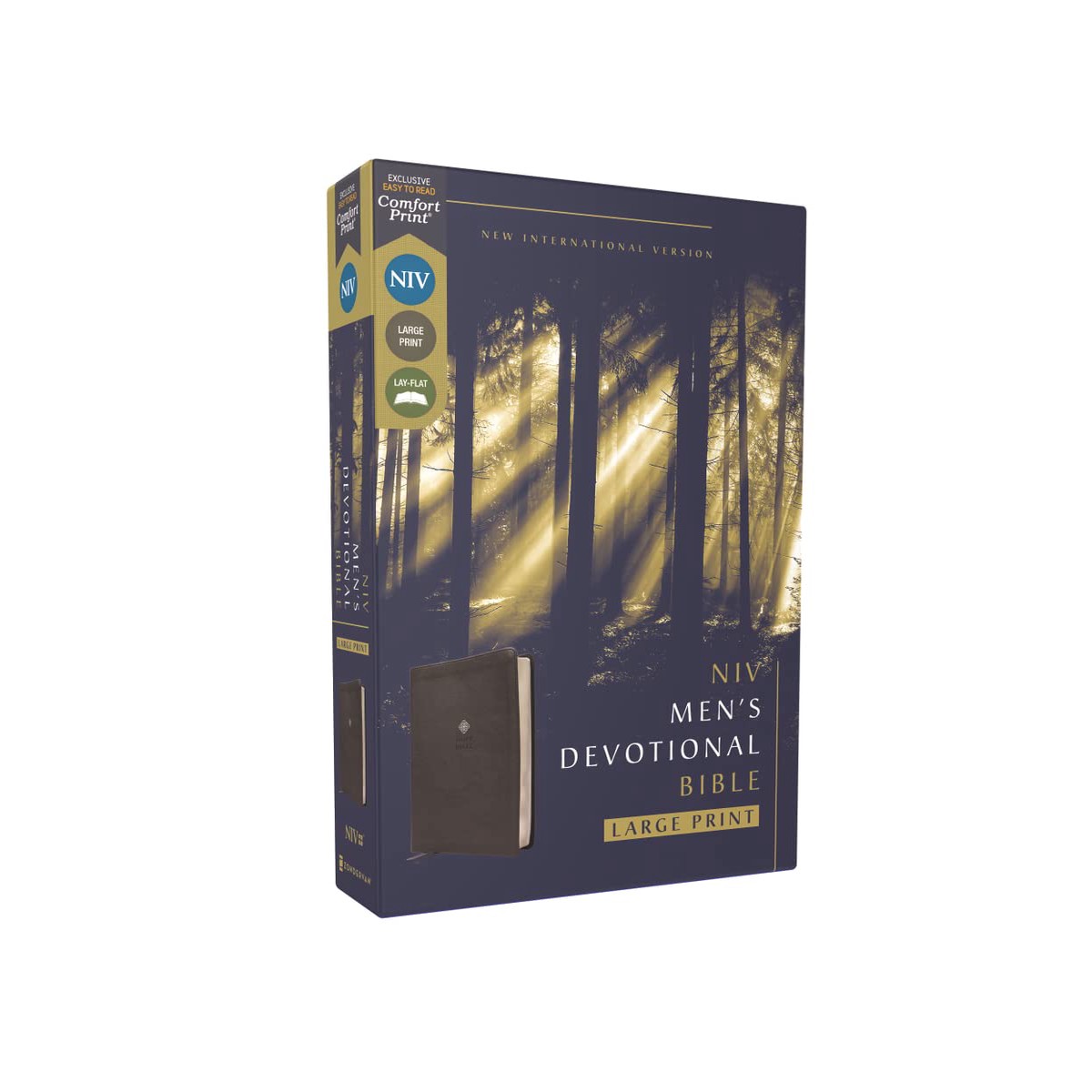 NIV Large Print Men's Devotional Bible (Black)