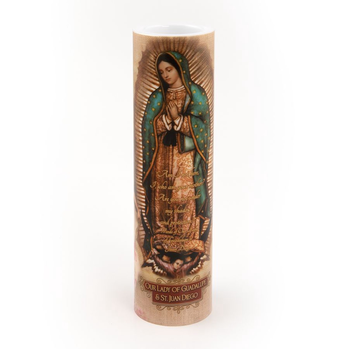 LED Prayer Candle: Guadalupe