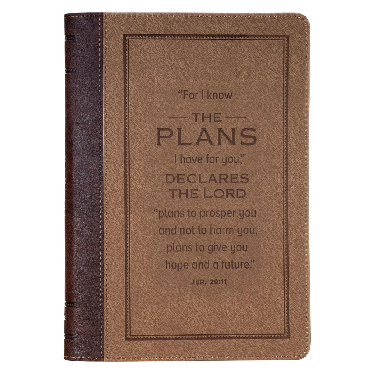 Journal: I Know The Plans (Brown Zippered)