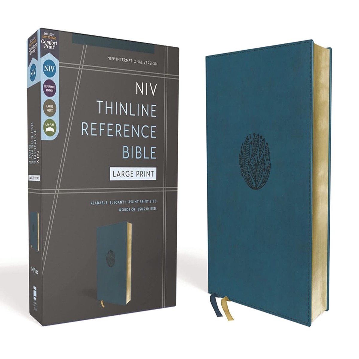 NIV Large Print Thinline Reference Bible (Teal)