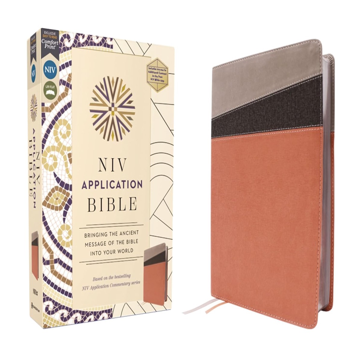 NIV Application Bible (Coral/Gray Leathersoft)