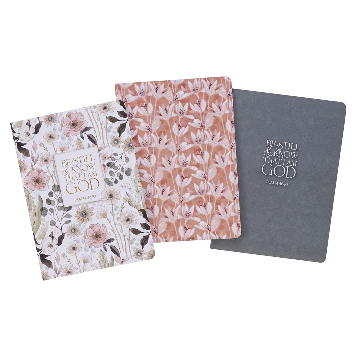 3 Piece Notebook Set: Be Still & Know (Teal Meadow)