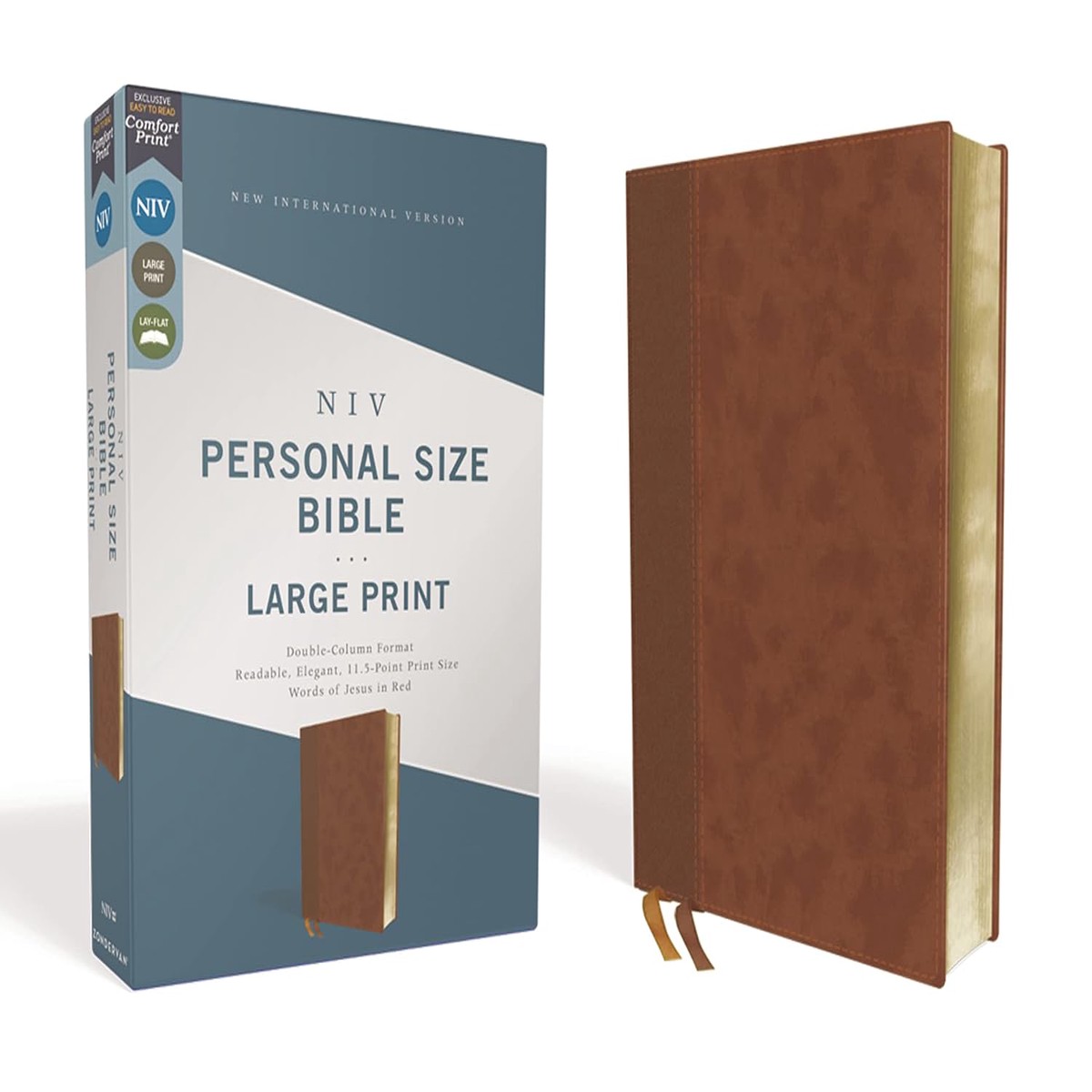NIV Personal Size Large Print Bible (Brown)